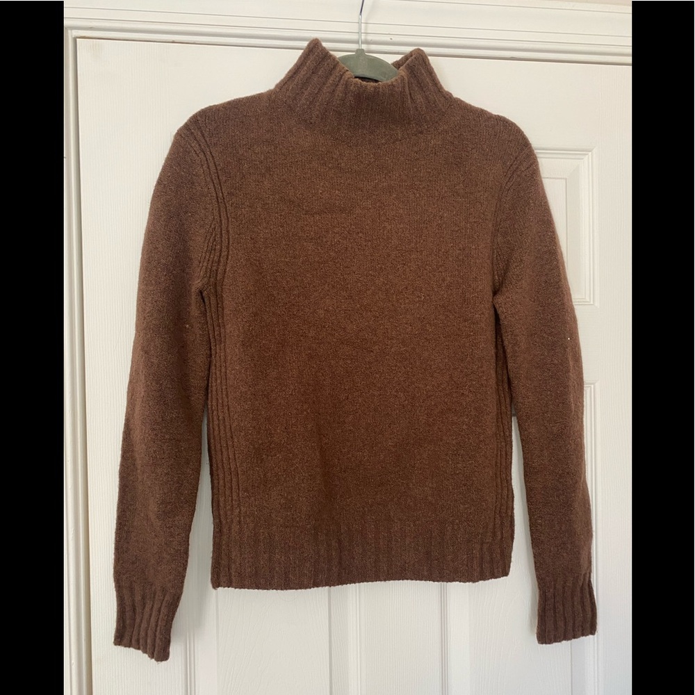 Mock Neck Brown Sweater